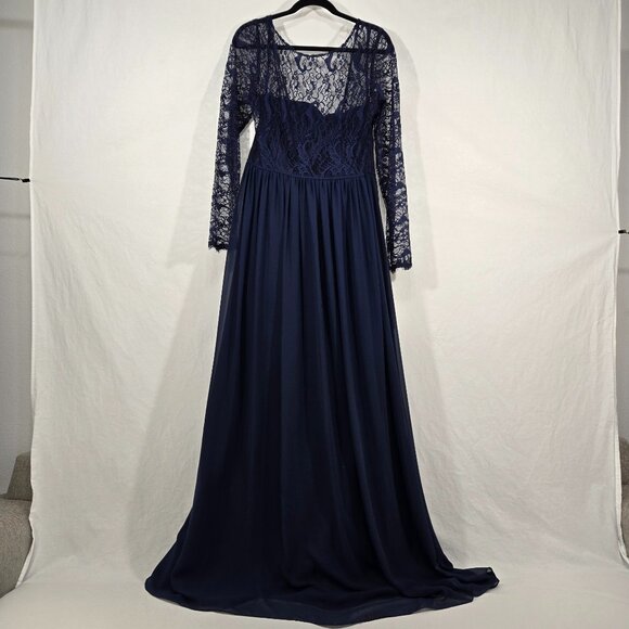 HAYLEY PAIGE Victorian ROMANTIC-GOTHIC Whimsigoth NAVY Formal Dress Size 14 NEW! - Picture 3 of 17